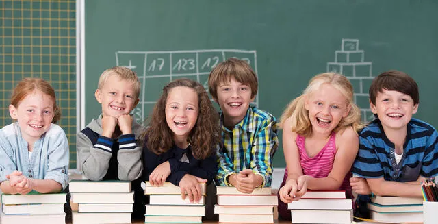 school students with books 